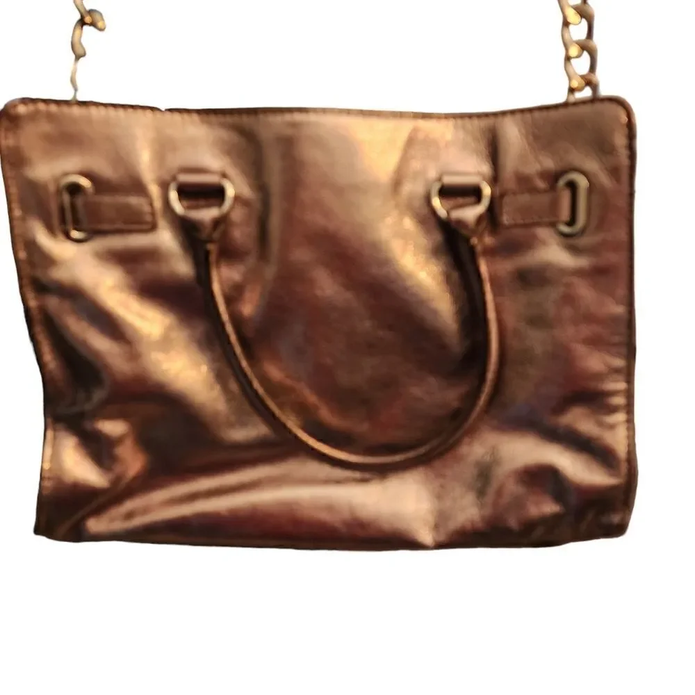 Metallic Silver Michael Kors Shoulder bag